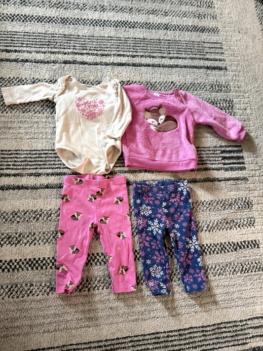 Baby Girl Winter Clothing Bundle - Size 9M, Kids 9 Month (6-9M)