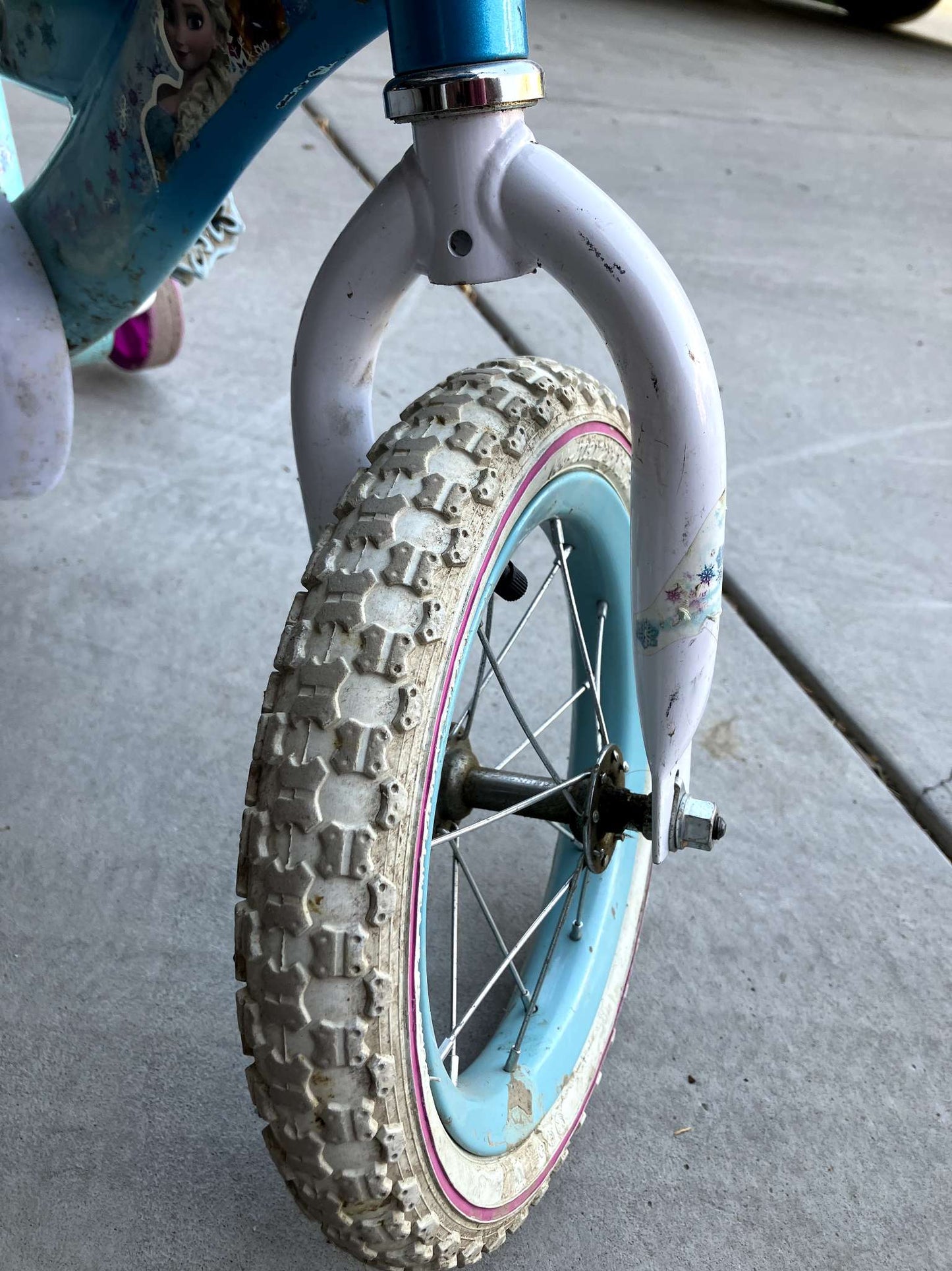 Frozen bike with training wheels!