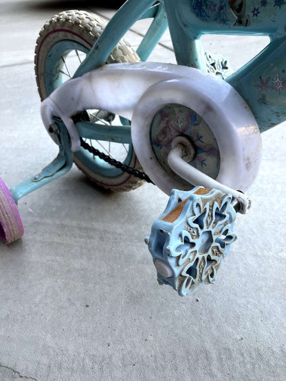 Frozen bike with training wheels!
