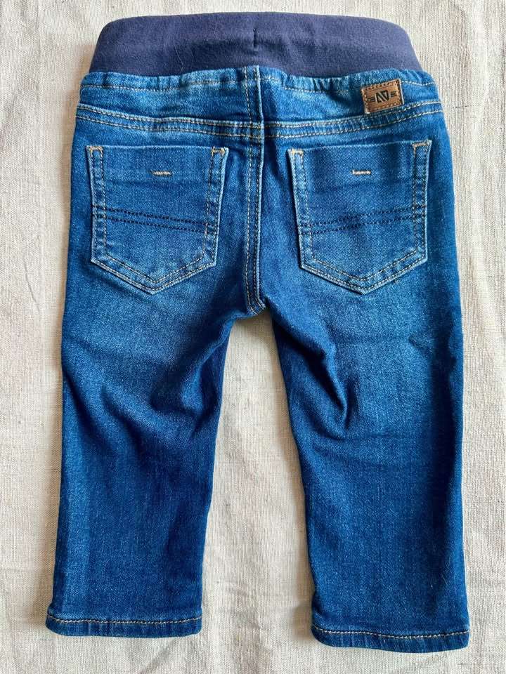 9m Nano baby blue jeans elastic waistband, Kids 9 Month (6-9M)