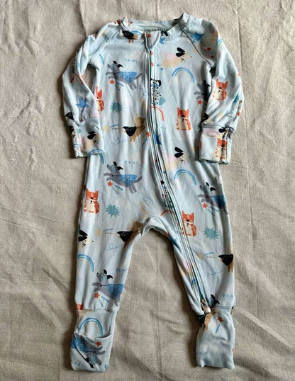 6-12m Loulou Lollipop Light Blue Superhero dogs Sleeper, Kids 12 Month (9-12M)