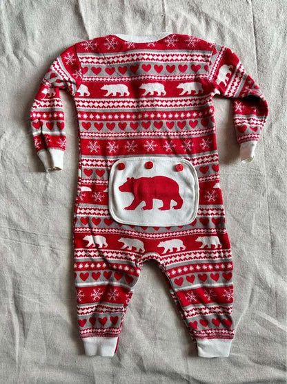 Little Blue House Polar Bear Hearts Snowflakes Pajama, Kids 12 Month (9-12M)