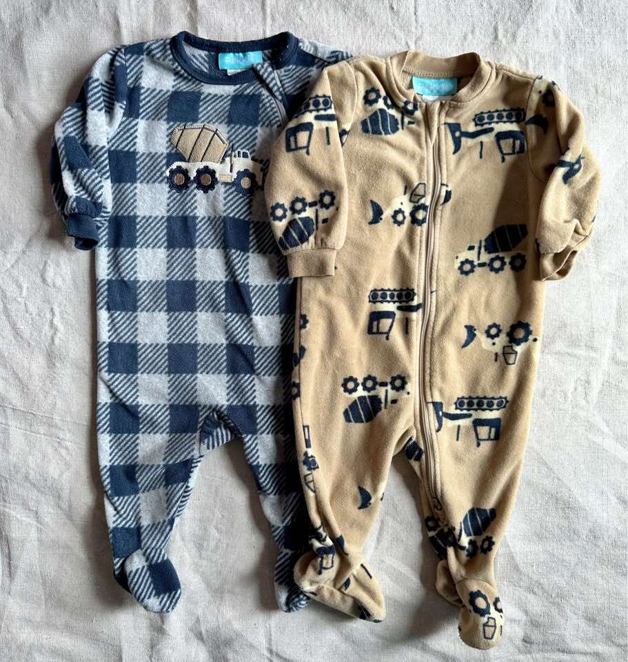 6m Pekkle baby footed pajamas, Kids 6 Month (3-6M)