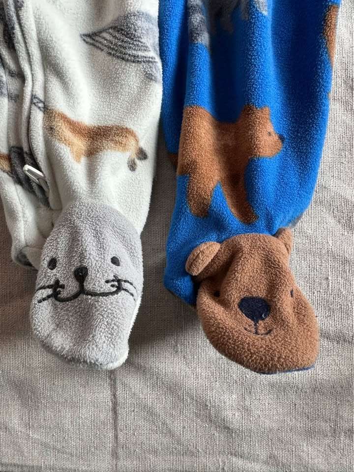 6-9M Carter's 2-Pack Baby Fleece Animal Footed Pyjamas, Kids 9 Month (6-9M)
