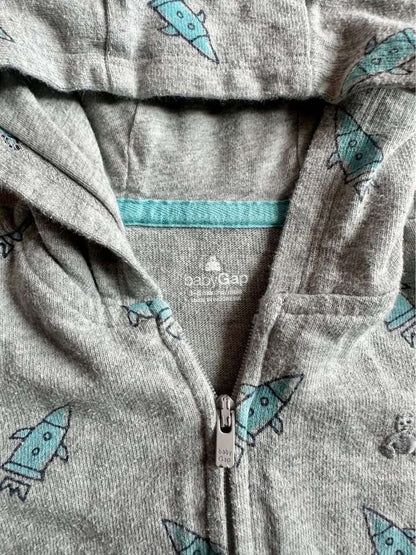 3-6M Baby Gap Gray Rocket Hoodie with Ears, Kids 6 Month (3-6M)