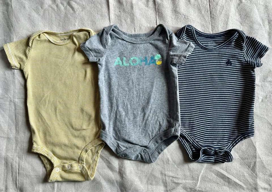 12M Baby Onesies Bundle x3, Kids 12 Month (9-12M)