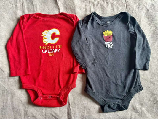 6-12M Bodysuits x2, Kids 12 Month (9-12M)