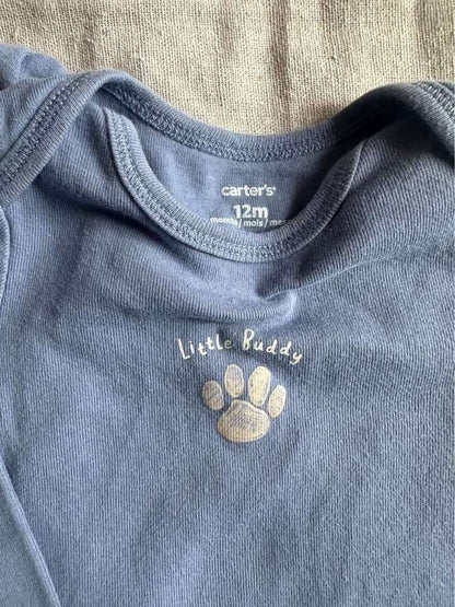 12M Carter's Dog Theme Bodysuits 3-Pack Long Sleeve, Kids 12 Month (9-12M)