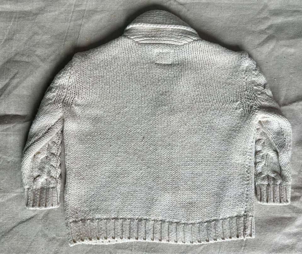 9M Baby B'gosh cream cable knit cardigan, Kids 9 Month (6-9M)