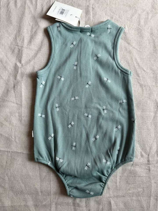 18m NWT petit lem Dragonfly Ribbed Sleeveless Romper, Kids 18 Month (12-18M)