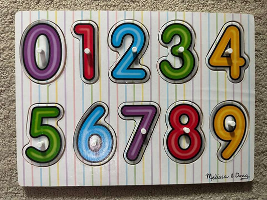 Melissa & Doug Wooden Number Peg Puzzle