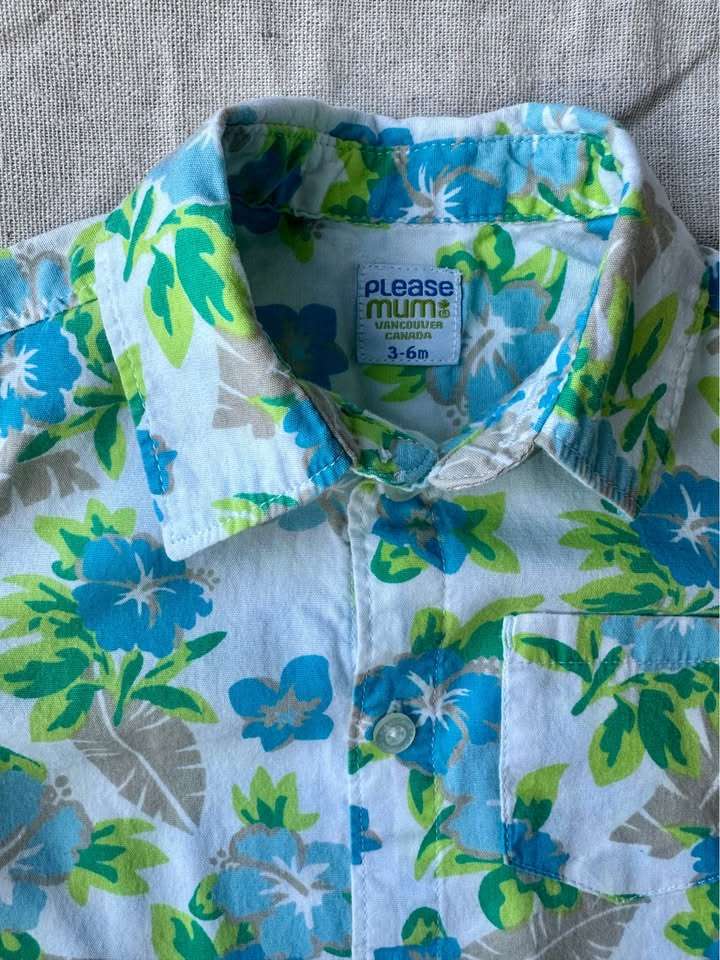 3-6m Please Mum and Petit Lem Baby Shirts, Kids 6 Month (3-6M)