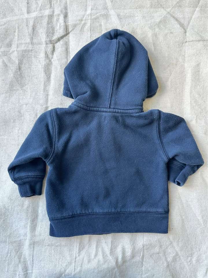 3-6M Baby Roots Navy Zip-Up Hoodie, Kids 6 Month (3-6M)