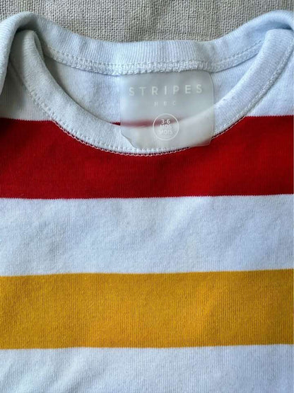 3-6m Stripes HBC Sleeveless Bodysuit, Kids 6 Month (3-6M)