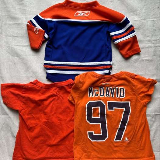 2-3T Edmonton Oilers Toddler Apparel Lot -McDavid Jersey & T-Shirts, Kids 2T