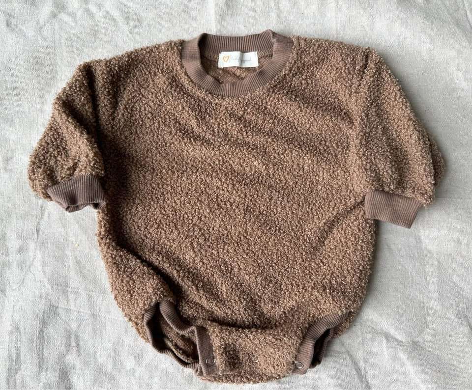 3M Love By Tay Apparel Sherpa Romper (fits large), Kids 3 Month (0-3M)