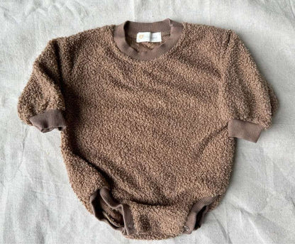 3M Love By Tay Apparel Sherpa Romper (fits large), Kids 3 Month (0-3M)