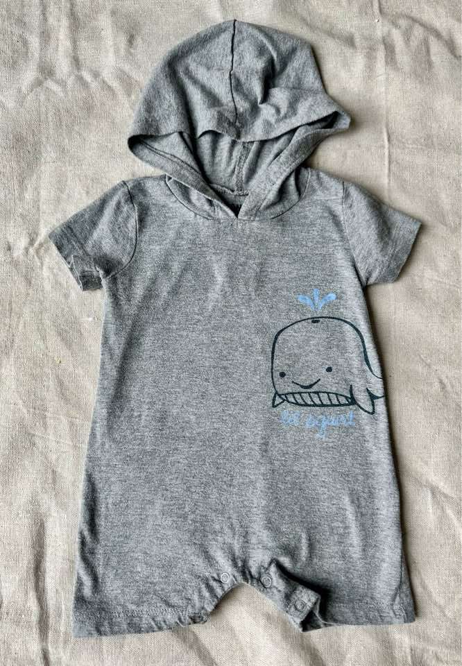 3-6 Free Planet “Little Squish” Baby Hooded Romper, Kids 6 Month (3-6M)