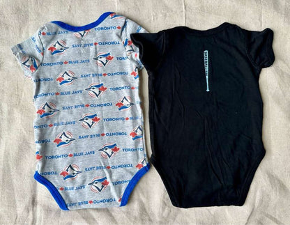 3-6M Toronto Blue Jays and Baseballism Bat Boy Onesies, Kids 6 Month (3-6M)