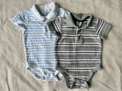 3-6m Gymboree and Old Navy Baby Polo Bodysuits, Kids 6 Month (3-6M)