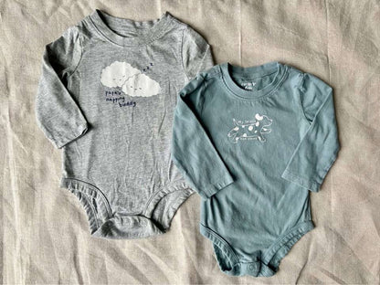 3-6m Carter's Long-Sleeve Baby Bodysuits, Kids 6 Month (3-6M)