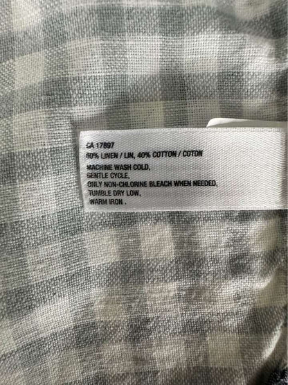 3-6m babyGap Linen-Cotton Gingham Button-Down Shirt, Kids 6 Month (3-6M)