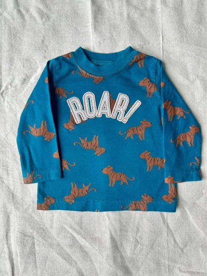 3-6m Tiger Roar Long Sleeve Shirt, Kids 6 Month (3-6M)