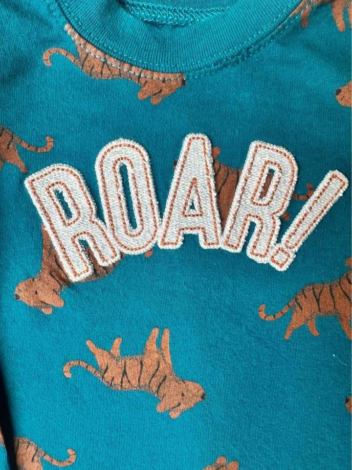 3-6m Tiger Roar Long Sleeve Shirt, Kids 6 Month (3-6M)