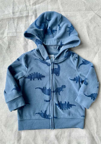 3-6m Dinosaur Fleece Hoodie, Kids 6 Month (3-6M)