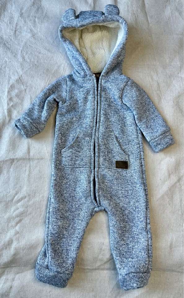 6m Fleece Knit Bunting Suit, Kids 6 Month (3-6M)