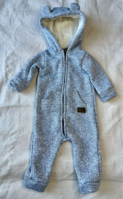 6m Fleece Knit Bunting Suit, Kids 6 Month (3-6M)