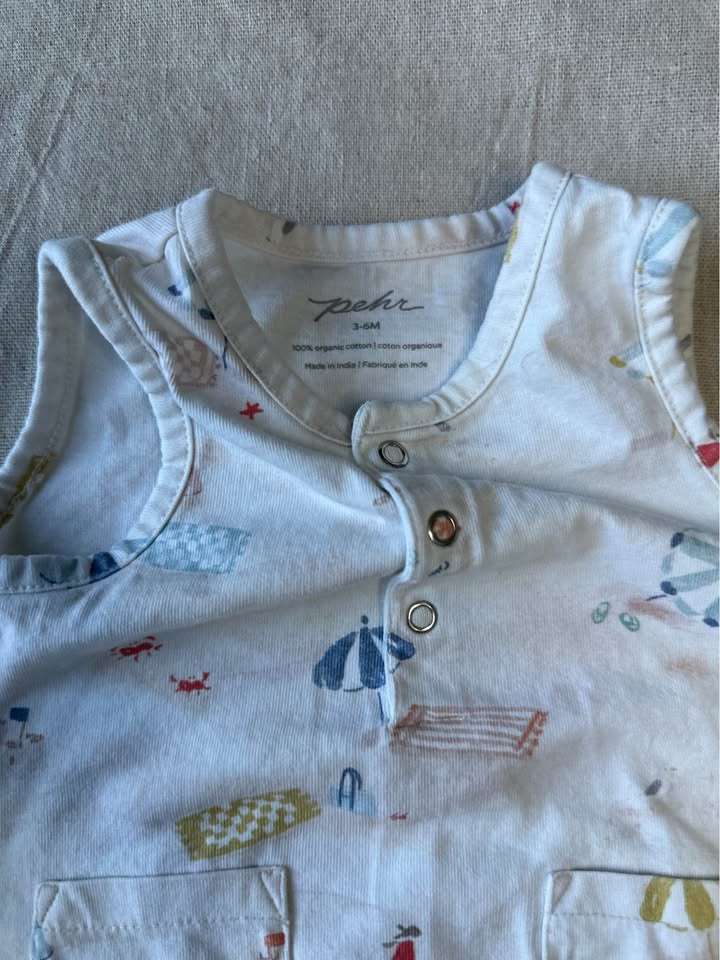 3-6m Pehr Beach Print Romper MSRP $45, Kids 6 Month (3-6M)