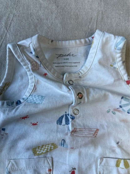 3-6m Pehr Beach Print Romper MSRP $45, Kids 6 Month (3-6M)