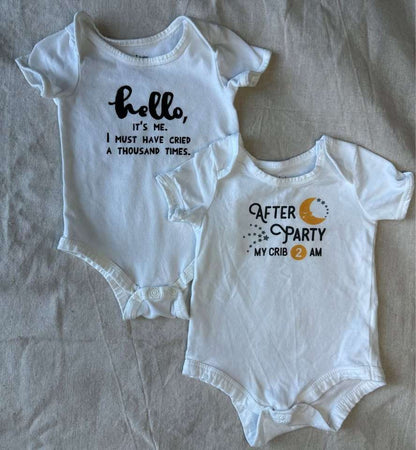 3-6 Month Indigo Baby Onesies x2, Kids 6 Month (3-6M)