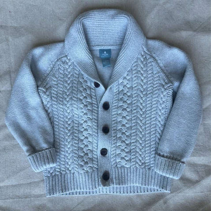 12-18m babyGap Cable Knit Shawl Collar Cardigan, Kids 18 Month (12-18M)
