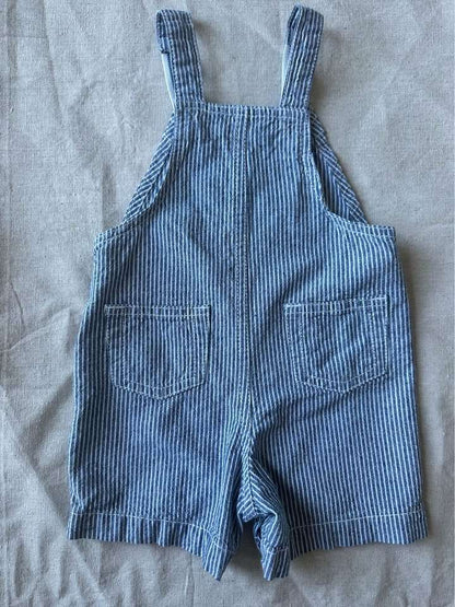 6-12m George Hickory Stripe Shortalls, Kids 12 Month (9-12M)