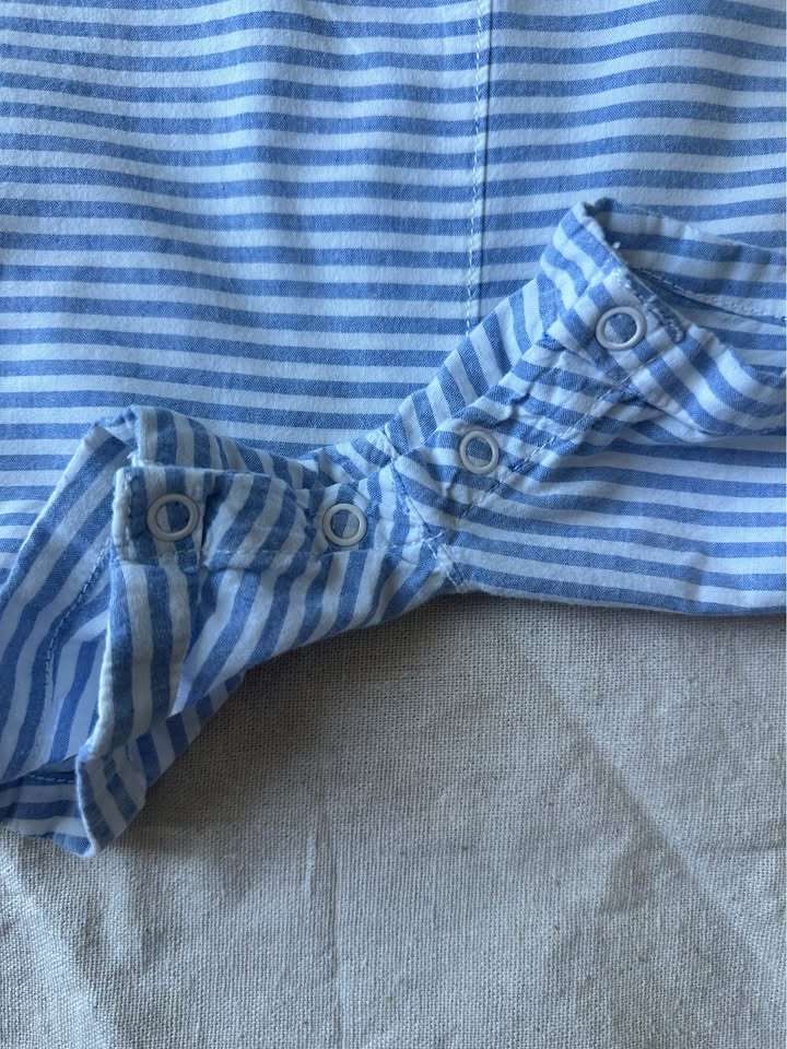 6-12m George Hickory Stripe Shortalls, Kids 12 Month (9-12M)