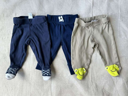 NB Carter's Newborn Footed Pants Bundle, Kids Newborn