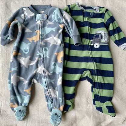 NB Carter's Newborn Fleece Footed Pajamas, Kids Newborn