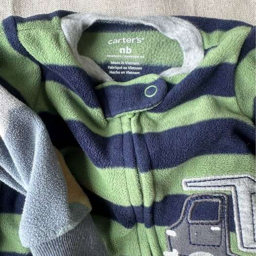 NB Carter's Newborn Fleece Footed Pajamas, Kids Newborn