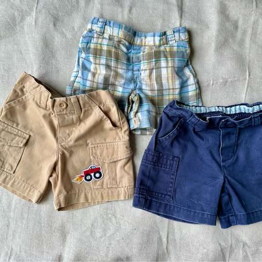 0-3M Baby Boy Shorts - 3 Pack, Kids 3 Month (0-3M)