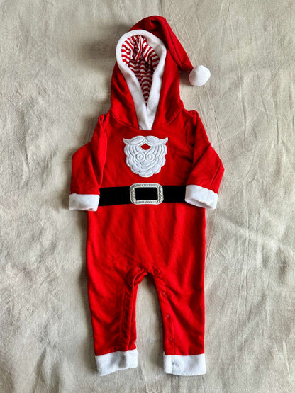 Cat & Jack Baby Santa Hooded Romper, Kids 9 Month (6-9M)