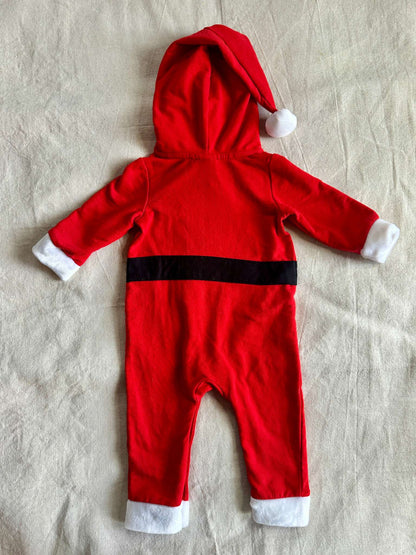 Cat & Jack Baby Santa Hooded Romper, Kids 9 Month (6-9M)