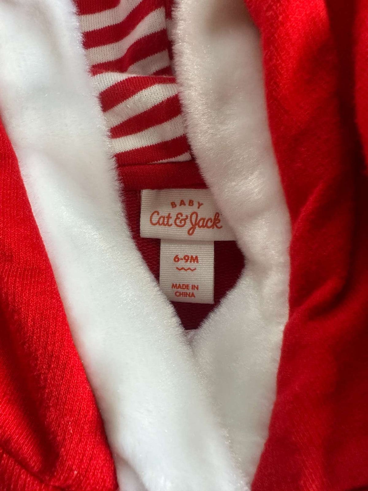 Cat & Jack Baby Santa Hooded Romper, Kids 9 Month (6-9M)