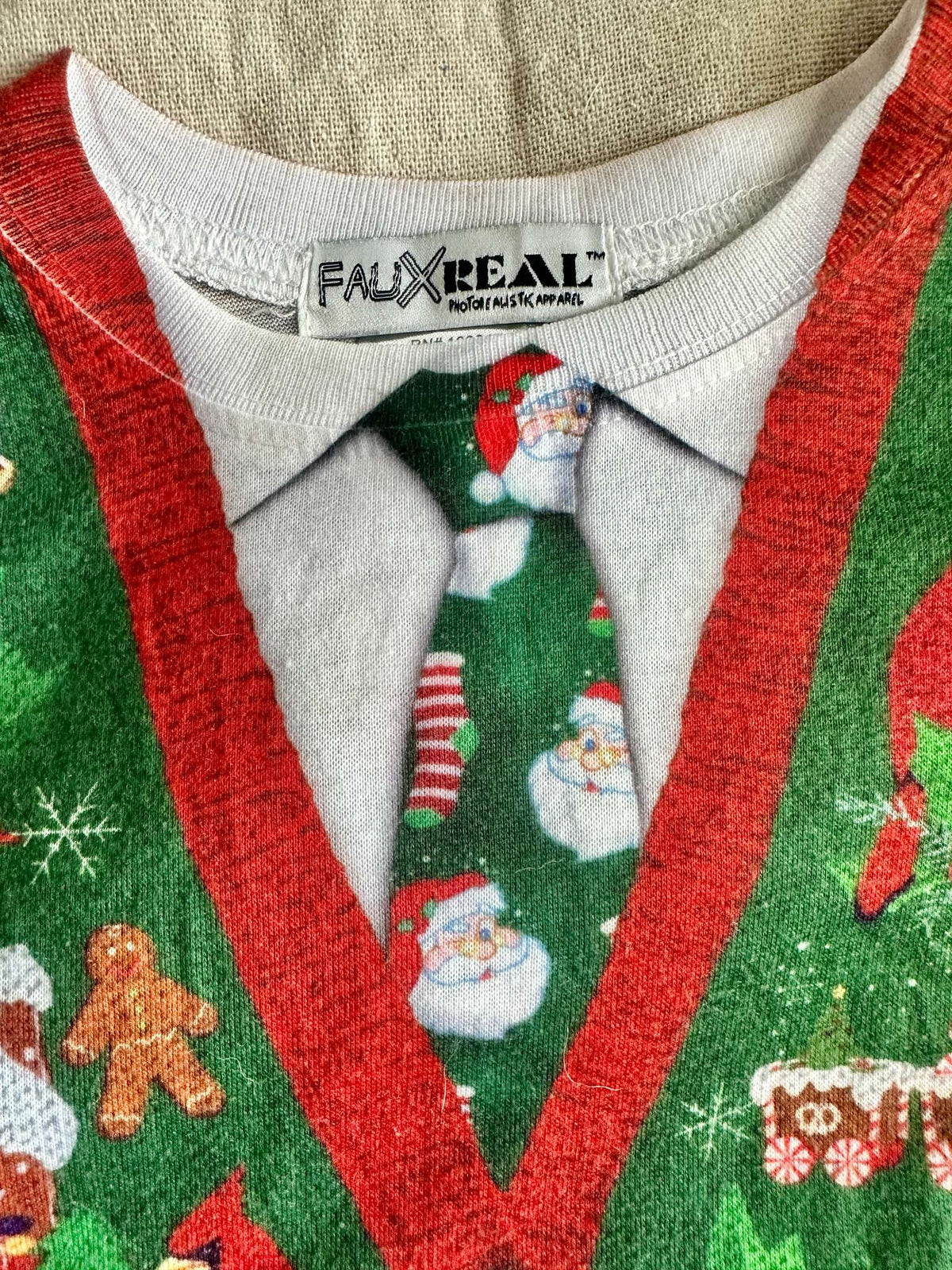 Ugly Christmas Sweater Onesie, Kids 12 Month (9-12M)