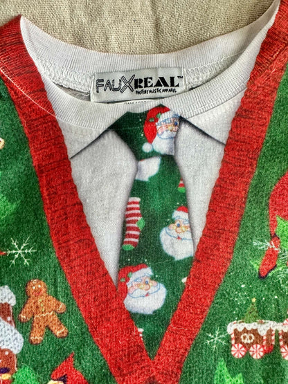 Ugly Christmas Sweater Onesie, Kids 12 Month (9-12M)