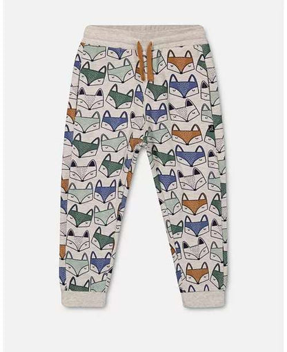 Deux par Deux Fox Print Sweatshirt and Joggers Set, Kids 24 Month (18-24M)