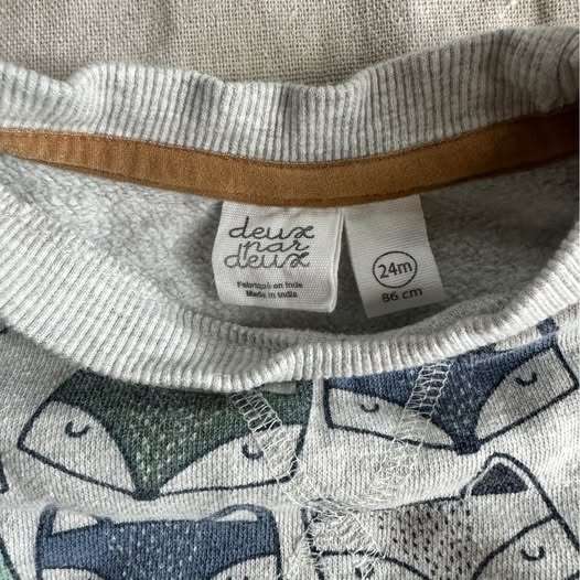 Deux par Deux Fox Print Sweatshirt and Joggers Set, Kids 24 Month (18-24M)
