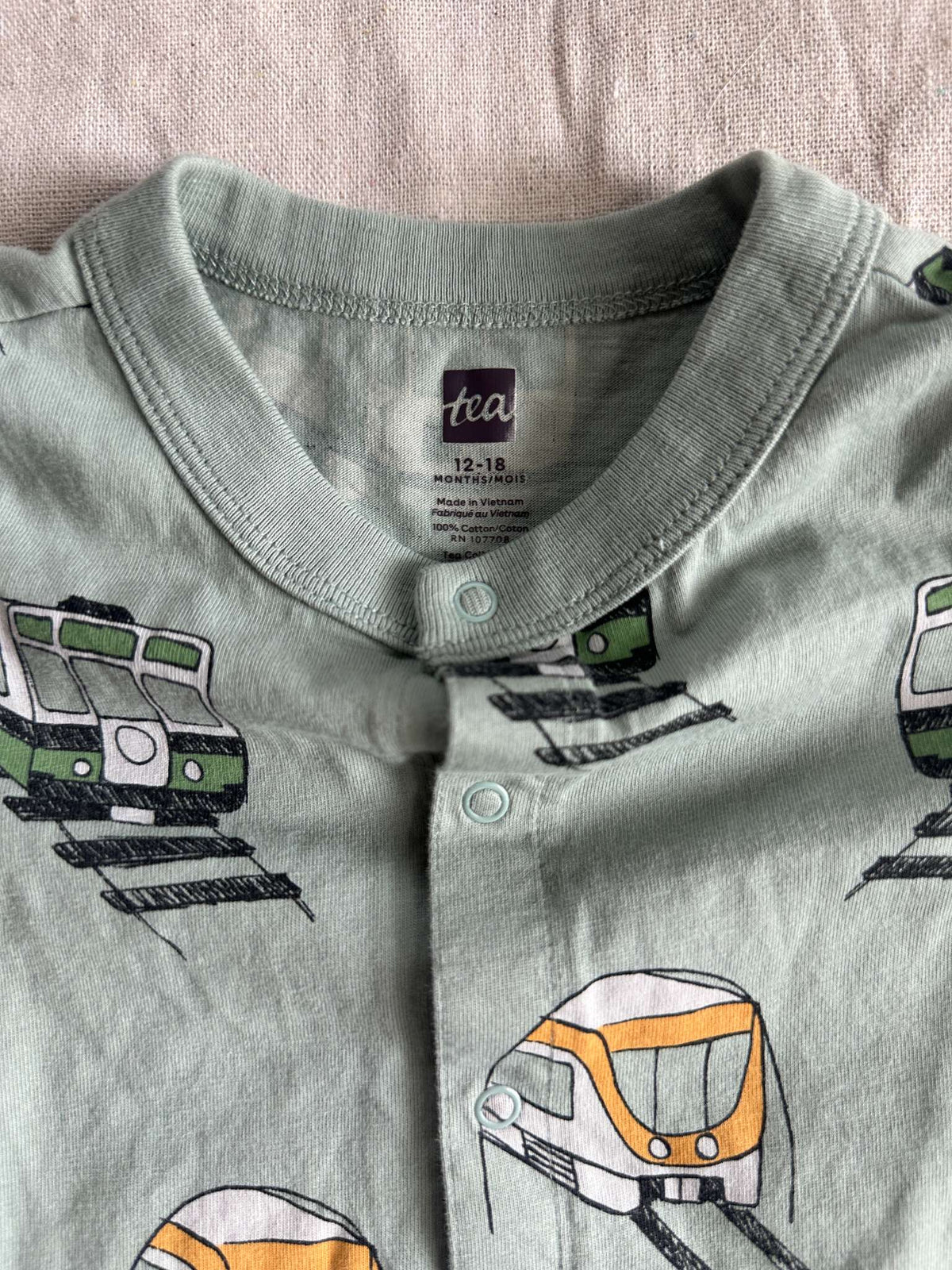 Tea Collection Copenhagen transit Print Romper, Kids 18 Month (12-18M)