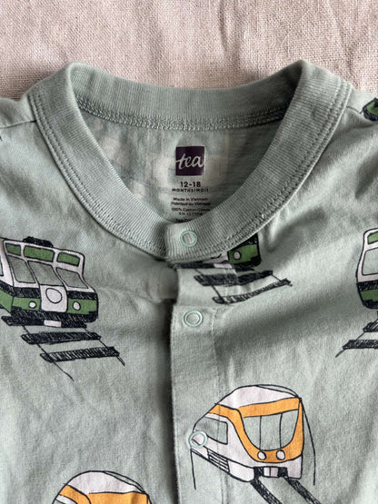 Tea Collection Copenhagen transit Print Romper, Kids 18 Month (12-18M)